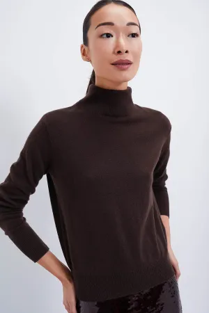 Chocolate Cashmere Turtleneck Sweater