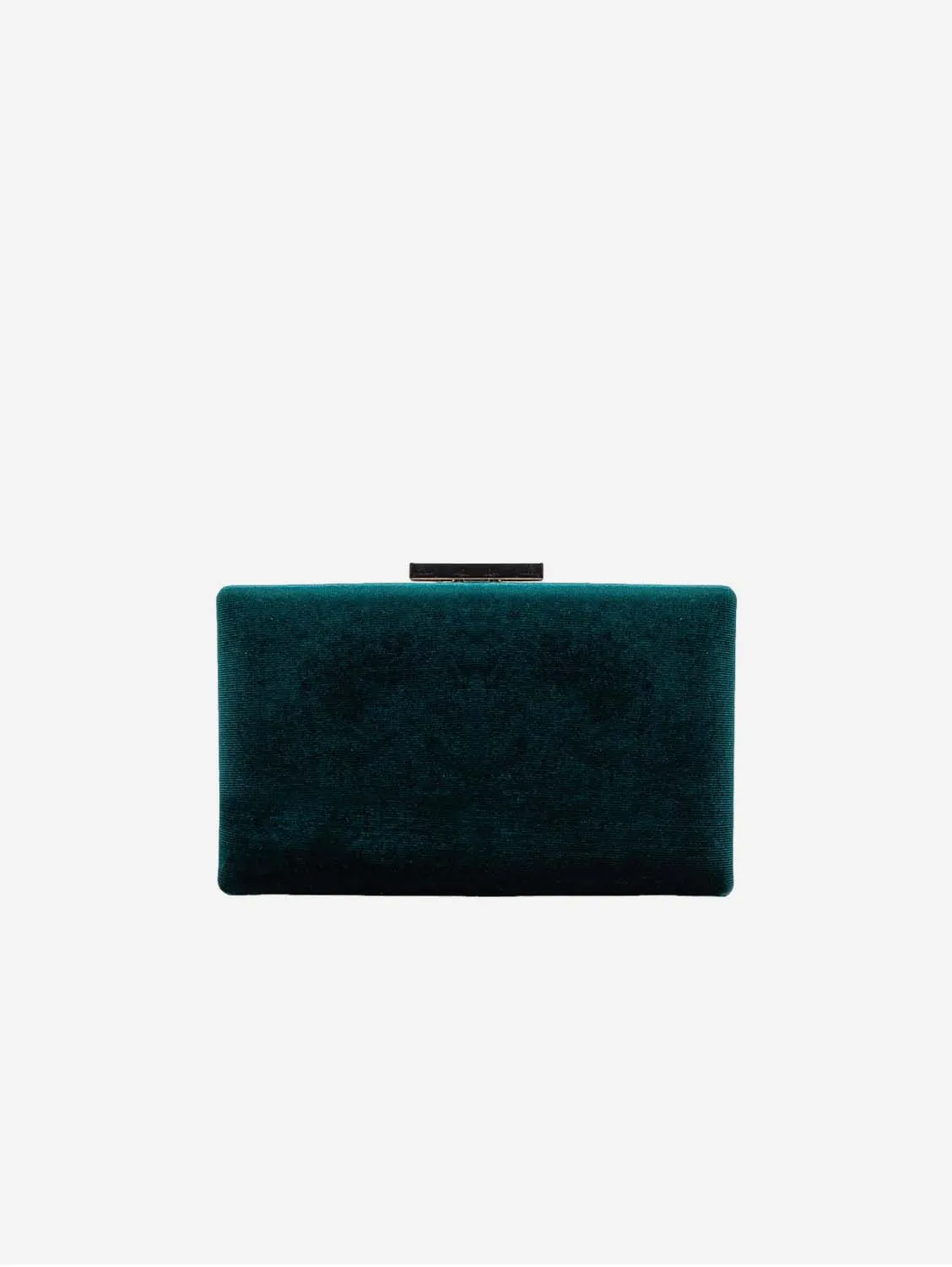 Clara Vegan Velvet Clutch | Green