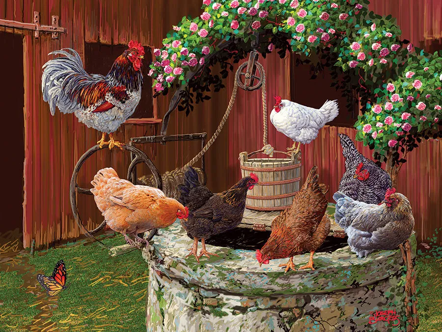 Cobble Hill 275 Piece Easy Handling Puzzle - The Chickens are Well