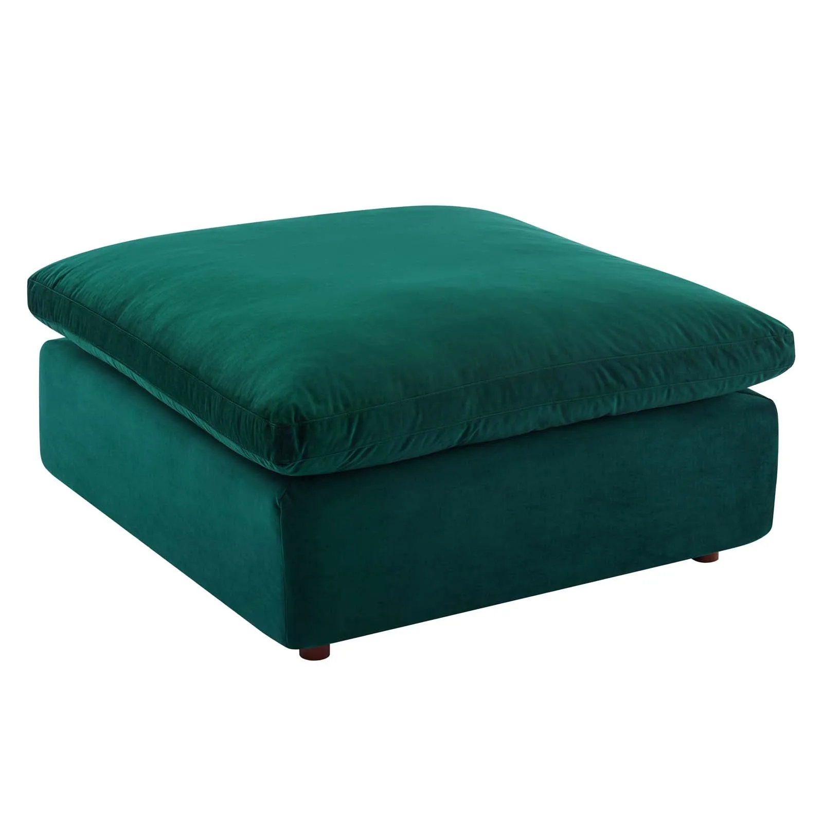 Commix Down Filled Overstuffed Performance Velvet Ottoman