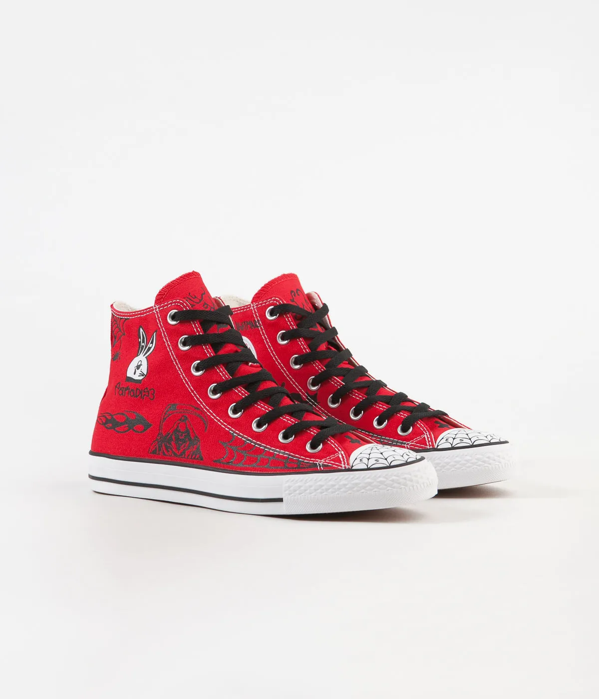 Converse CTAS Pro Hi Sean Pablo Shoes - Enamel Red / Black / White