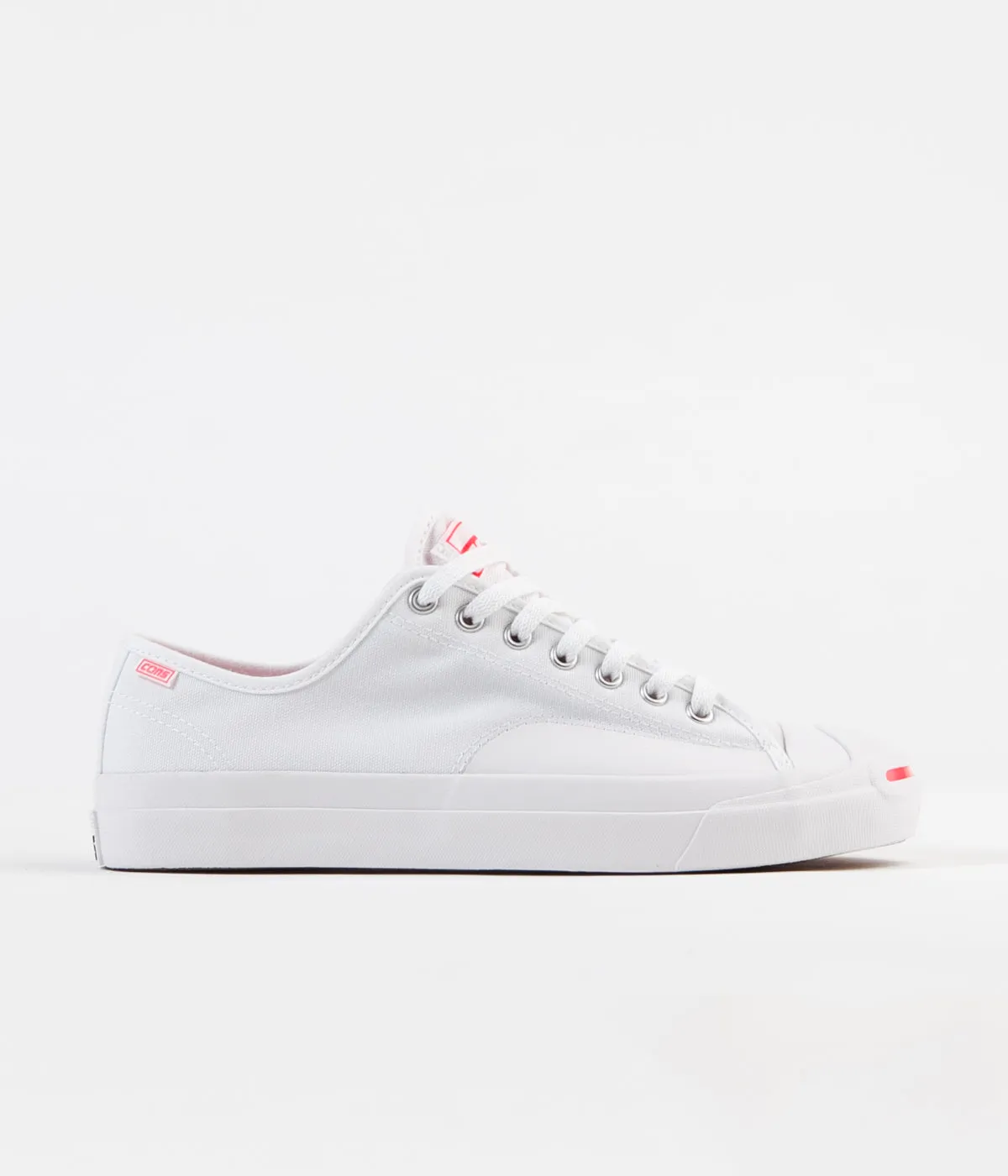 Converse Jack Purcell Pro Op Ox Shoes - White / Racer Pink / White