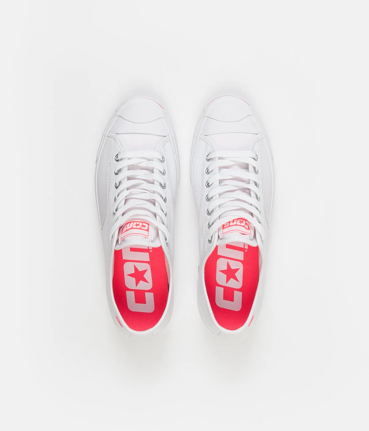 Converse Jack Purcell Pro Op Ox Shoes - White / Racer Pink / White