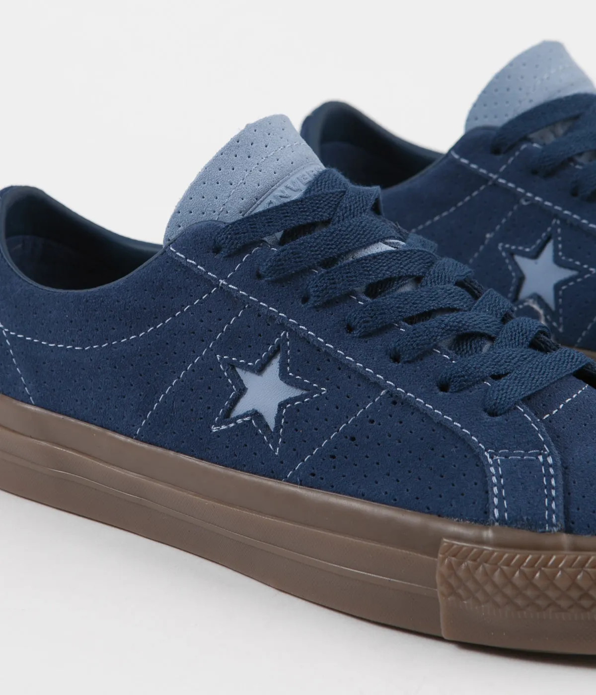 Converse One Star Pro Ox Shoes - Navy / Indigo Fog / Brown