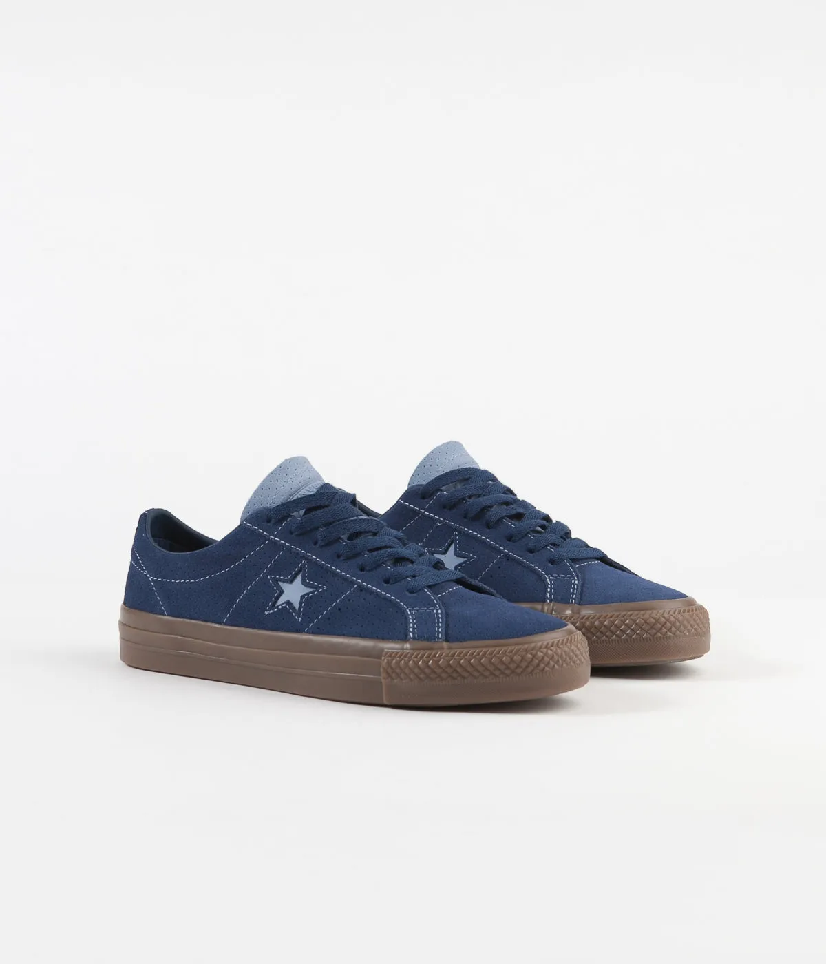 Converse One Star Pro Ox Shoes - Navy / Indigo Fog / Brown