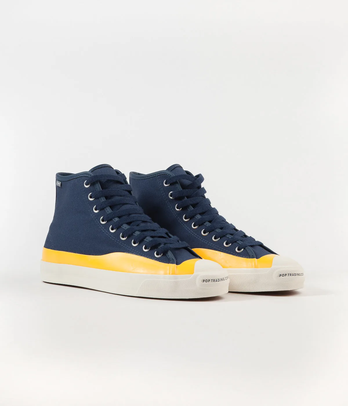 Converse x Pop Trading Company JP Pro Hi Shoes - Navy / Citrus