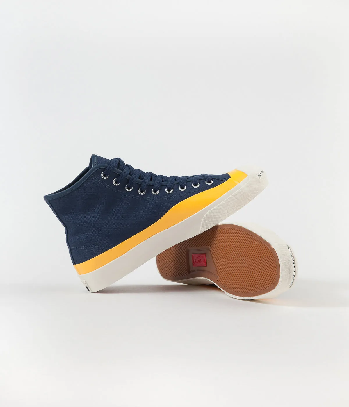 Converse x Pop Trading Company JP Pro Hi Shoes - Navy / Citrus