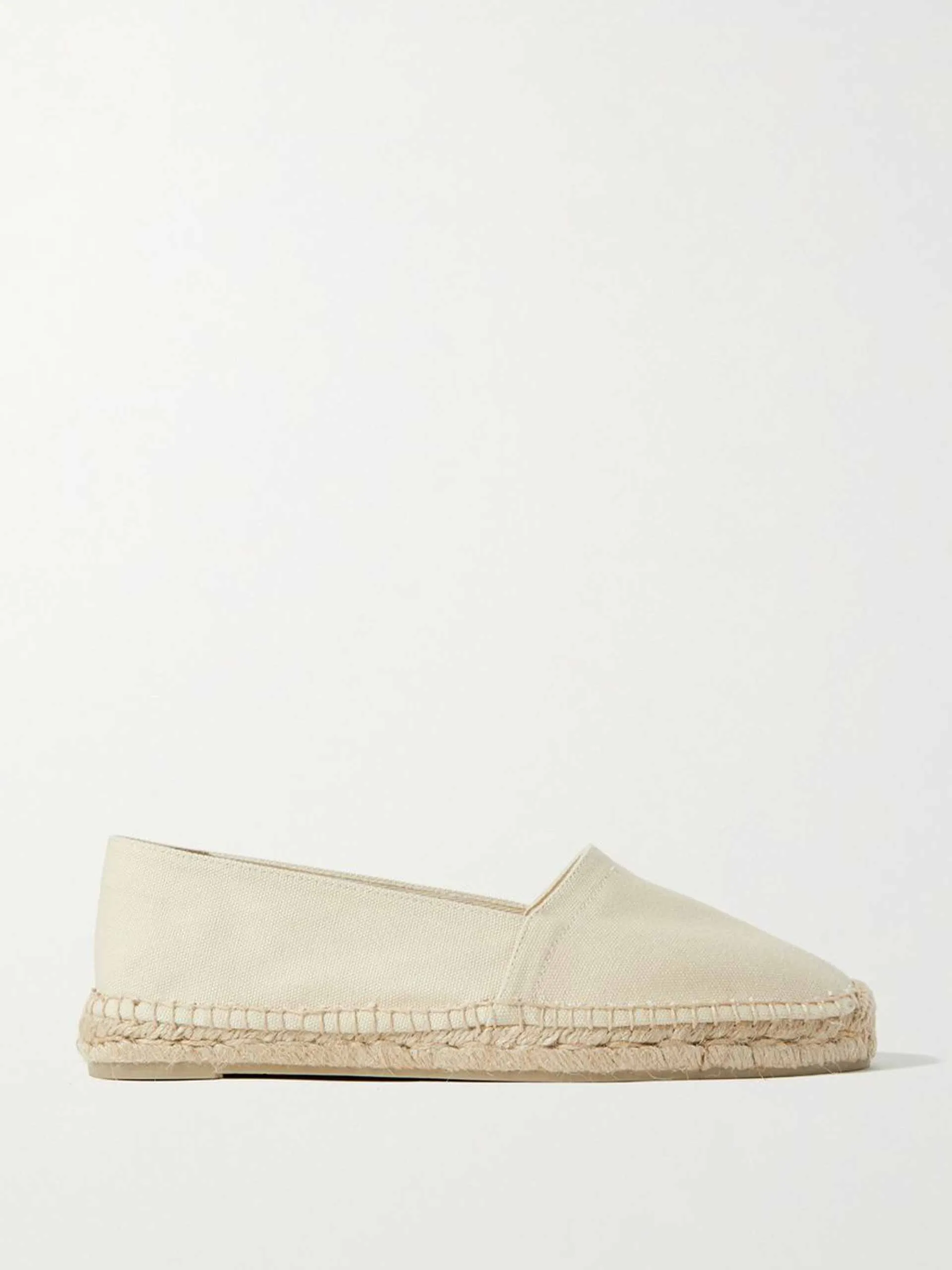 Cream canvas espadrilles