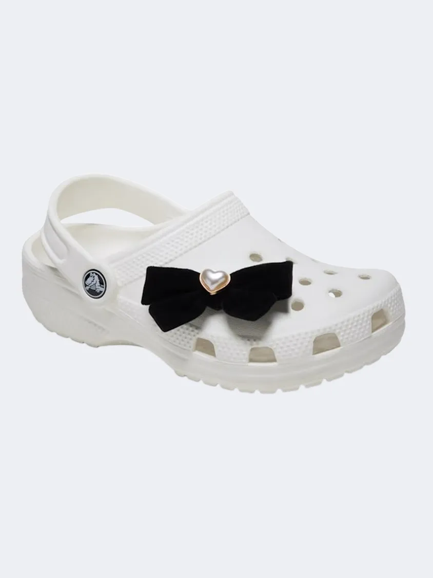 Crocs Velvet And Pearl Bow Unisex Lifestyle Pins Black/Grey