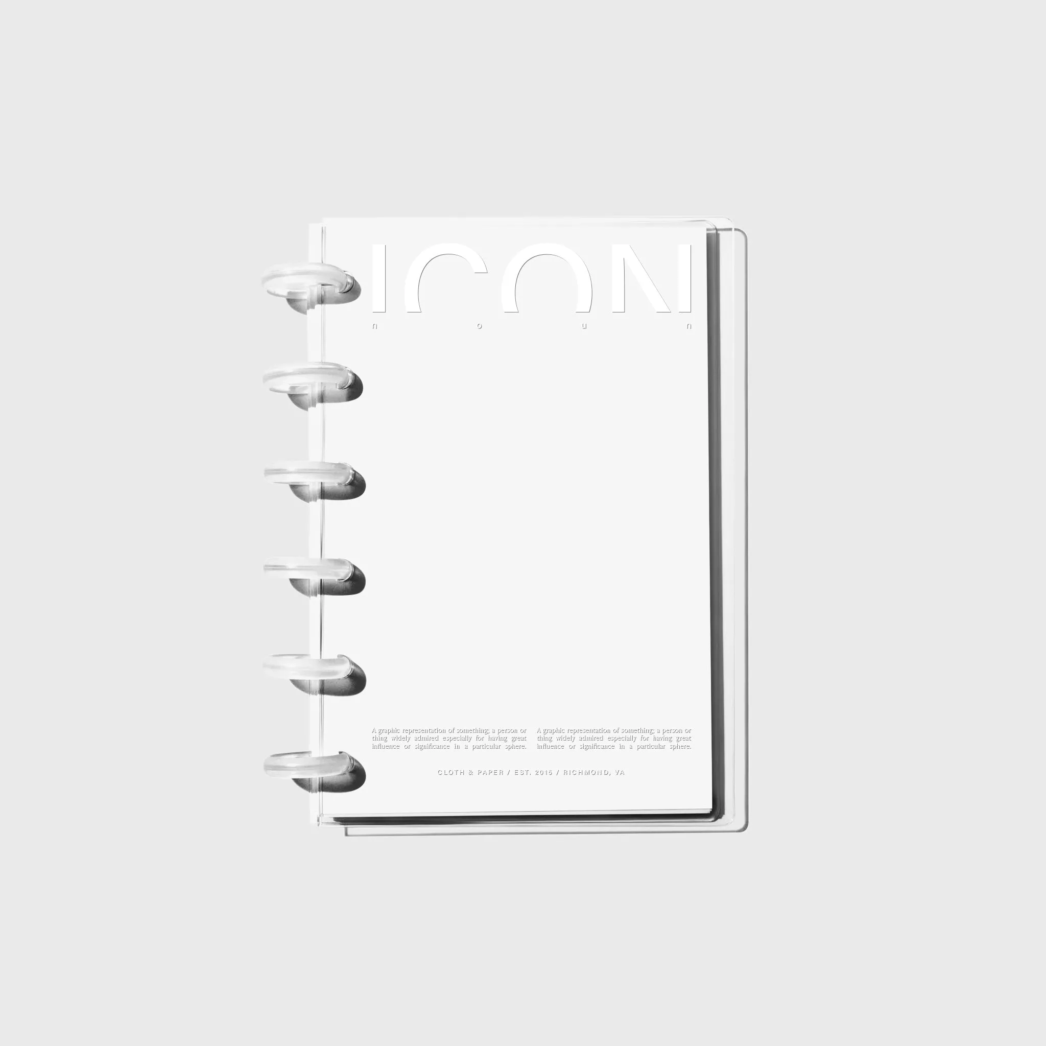 Crystal Clear Notebook Cover | Icon | CP Petite