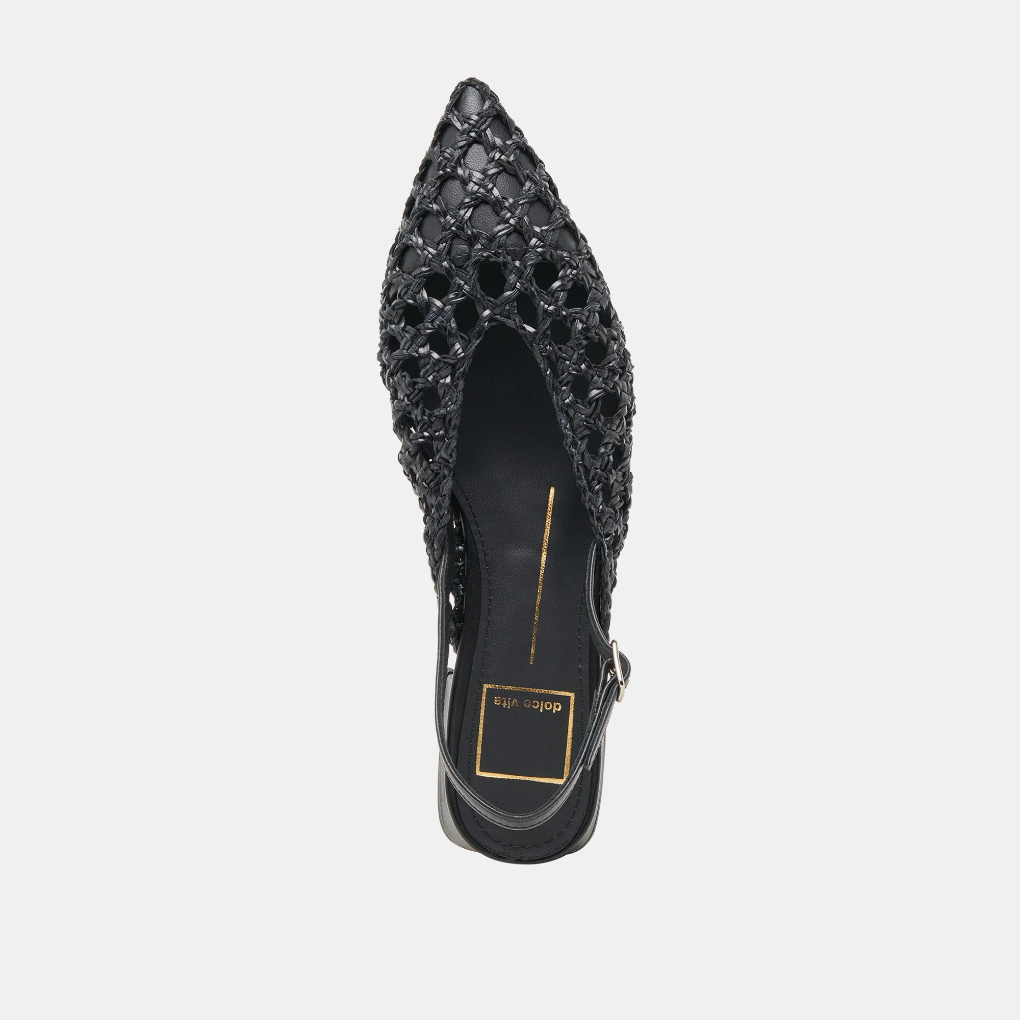 CYNDI FLATS BLACK WOVEN