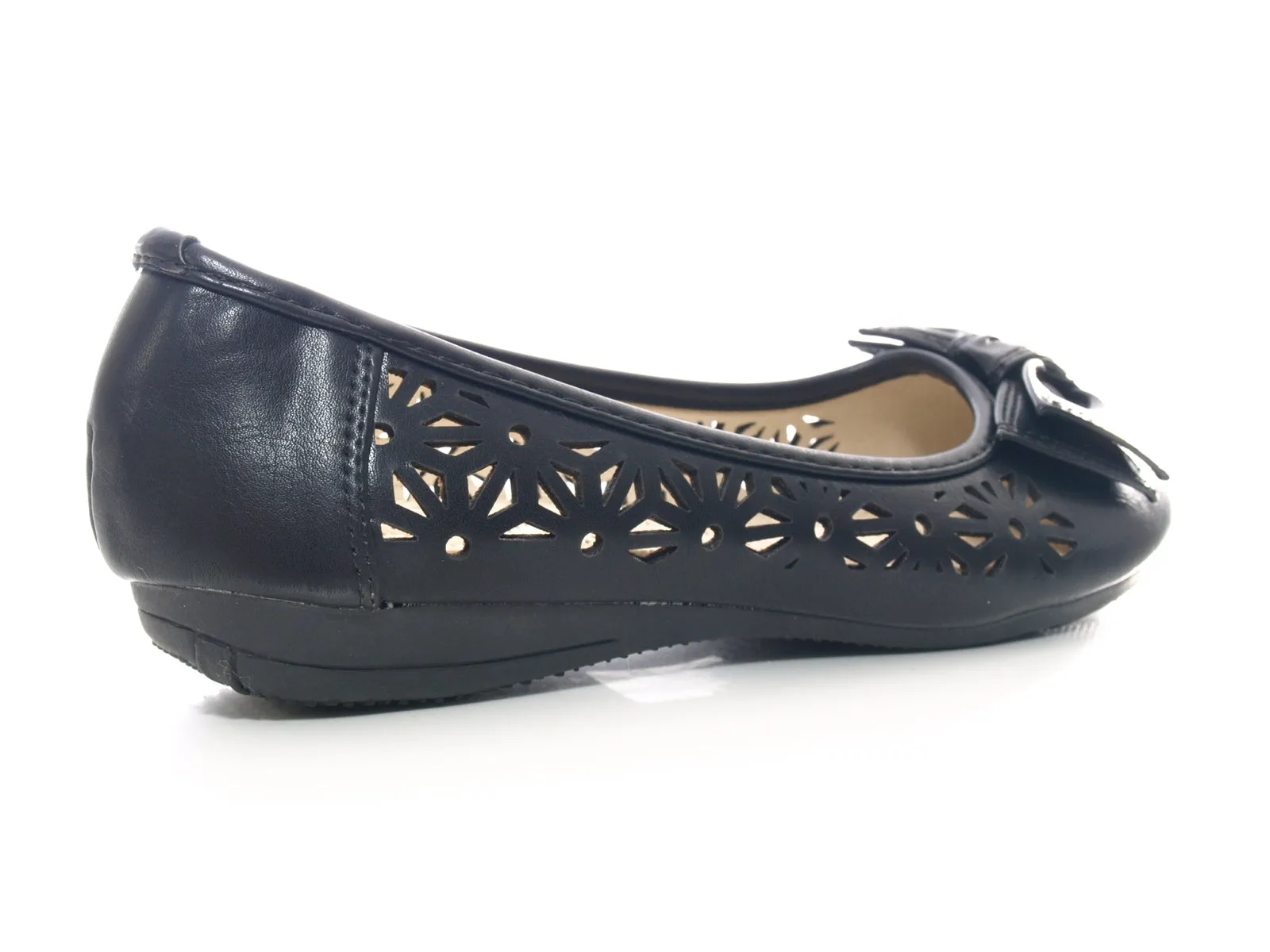 Damen Slipper Ballerina Loafer Mokassins Slip On Flats Freizeit Black #  1107