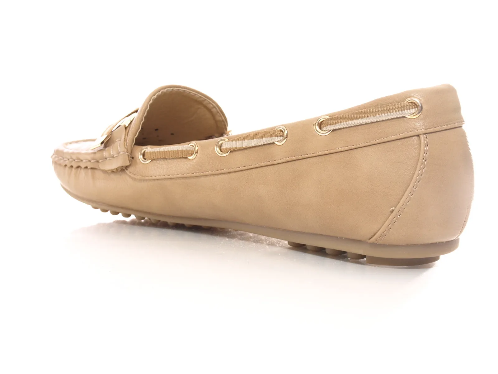 Damen Slipper Ballerina Loafer Mokassins Slip On Flats Freizeit Khaki #  570