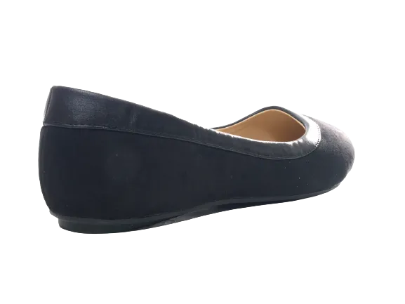 Damen Slipper Halbschuhe Ballerina Loafer Mokassins Slip On Flats Freizeit Black # 1060