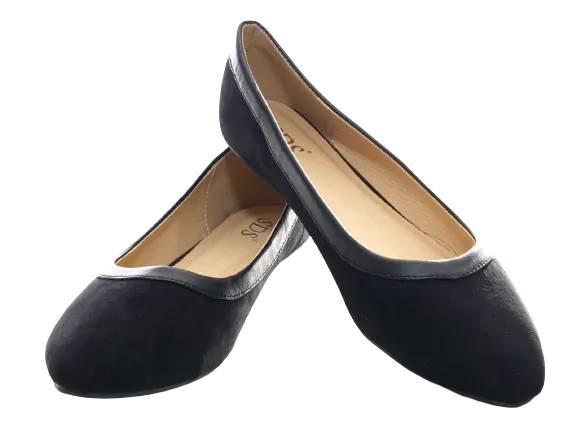 Damen Slipper Halbschuhe Ballerina Loafer Mokassins Slip On Flats Freizeit Black # 1060