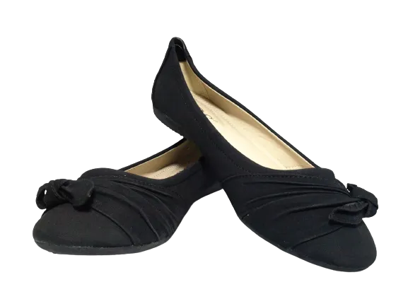 Damen Slipper Halbschuhe Ballerina Loafer Mokassins Slip On Flats Freizeit Black # 3687