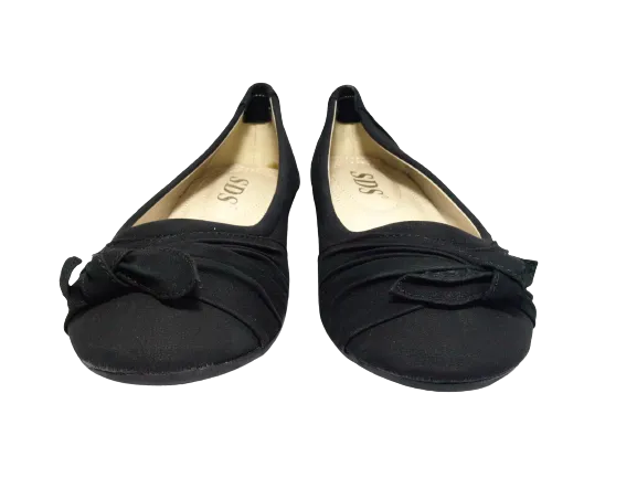 Damen Slipper Halbschuhe Ballerina Loafer Mokassins Slip On Flats Freizeit Black # 3687