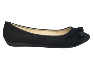 Damen Slipper Halbschuhe Ballerina Loafer Mokassins Slip On Flats Freizeit Black # 3687