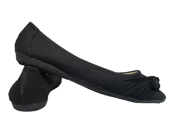 Damen Slipper Halbschuhe Ballerina Loafer Mokassins Slip On Flats Freizeit Black # 3687