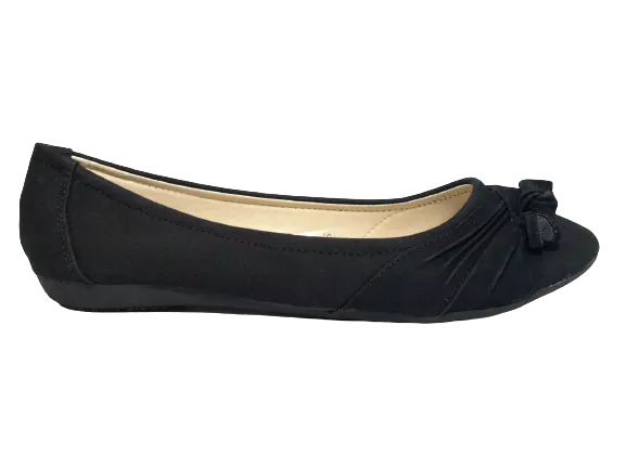 Damen Slipper Halbschuhe Ballerina Loafer Mokassins Slip On Flats Freizeit Black # 3687