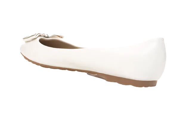 Damen Slipper Halbschuhe Ballerina Loafer Mokassins Slip On Flats Freizeit White # 38