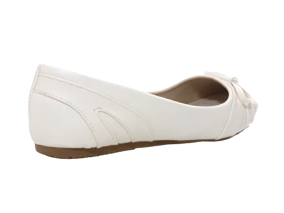 Damen Slipper Halbschuhe Ballerina Loafer Mokassins Slip On Flats Freizeit White # 5998