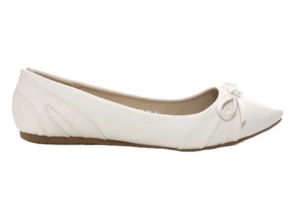 Damen Slipper Halbschuhe Ballerina Loafer Mokassins Slip On Flats Freizeit White # 5998