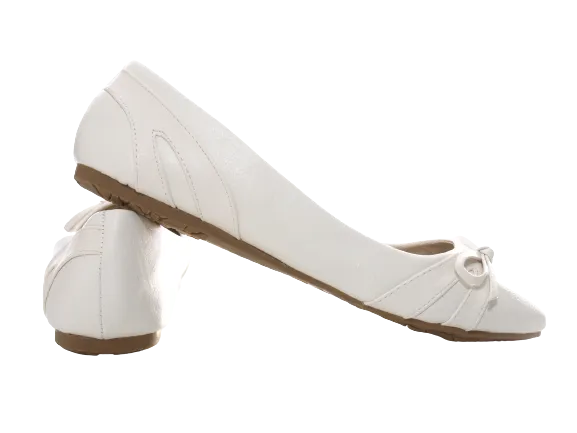 Damen Slipper Halbschuhe Ballerina Loafer Mokassins Slip On Flats Freizeit White # 5998