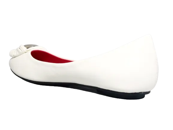 Damen Slipper Halbschuhe Ballerina Loafer Mokassins Slip On Flats Freizeit White # 6845