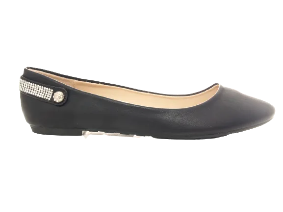 Damen Slipper Keilabsatz Ballerina Loafer Mokassins  Slip On Flats Freizeit Black #  006-30