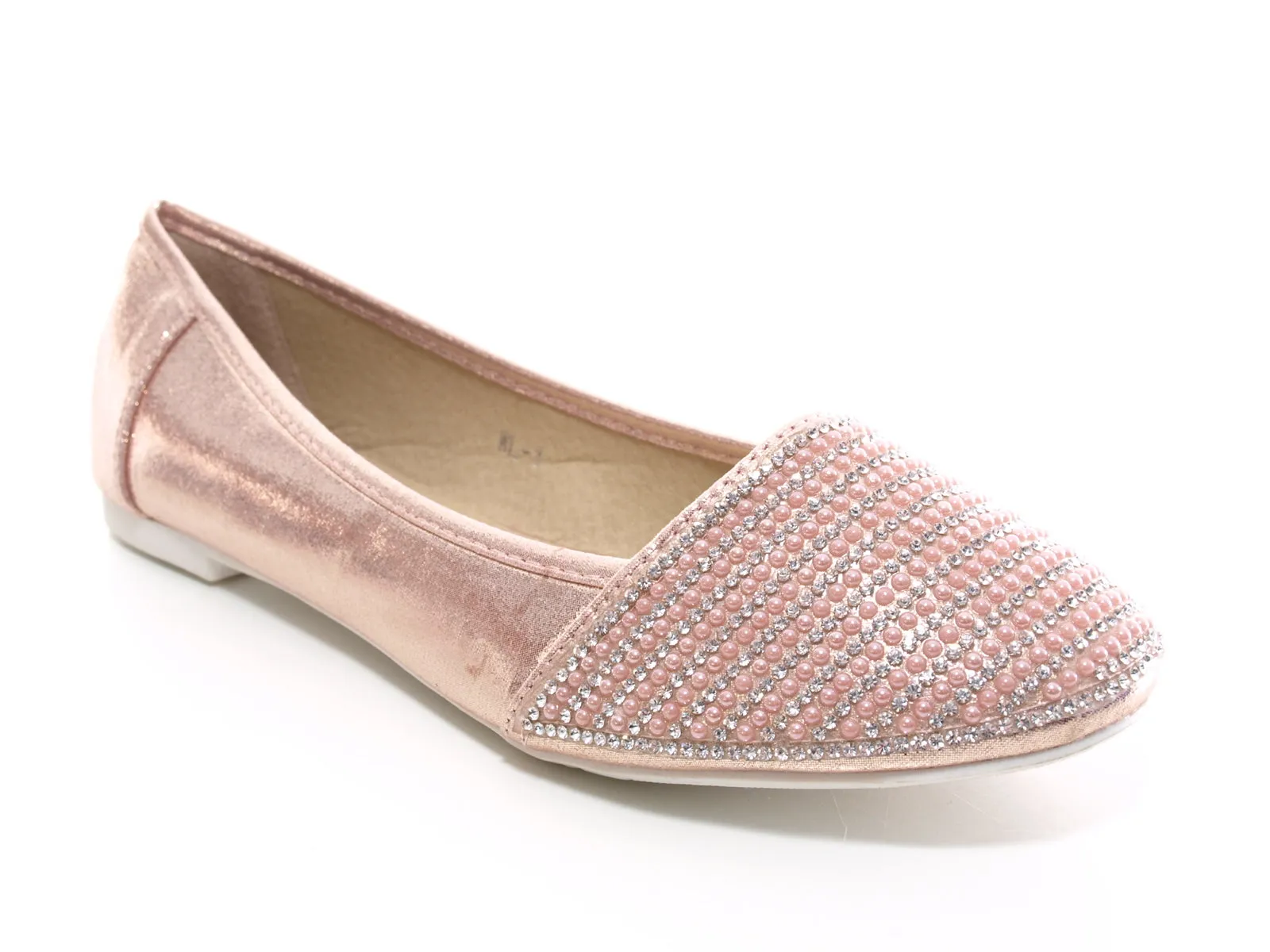 Damen Slipper Keilabsatz Ballerina Loafer Mokassins Slip On Flats Freizeit Pink # 1