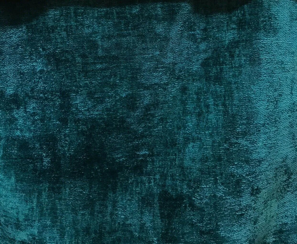 Designer Upholstery Thick And Soft Chenille Velvet Fabric - Teal BTY