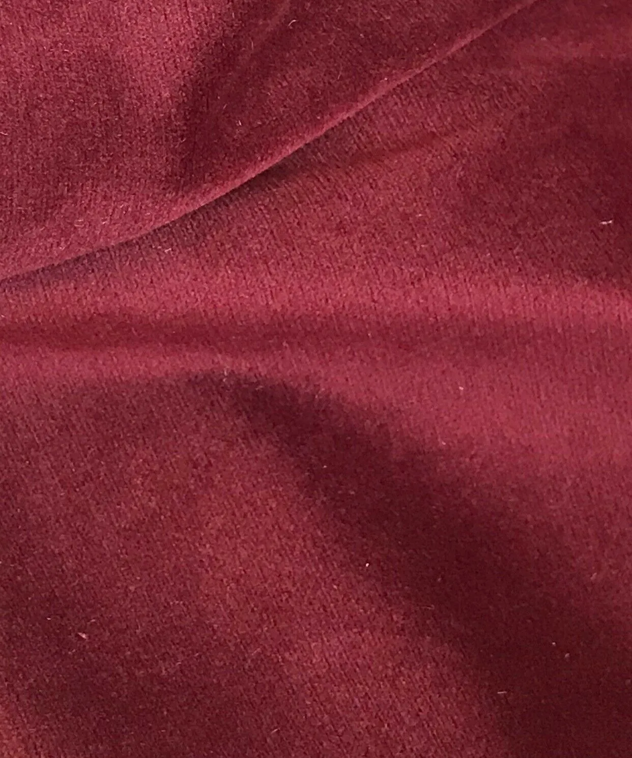 Designer Velvet Upholstery & Drapery Fabric -Soft- Wine- By The Yard