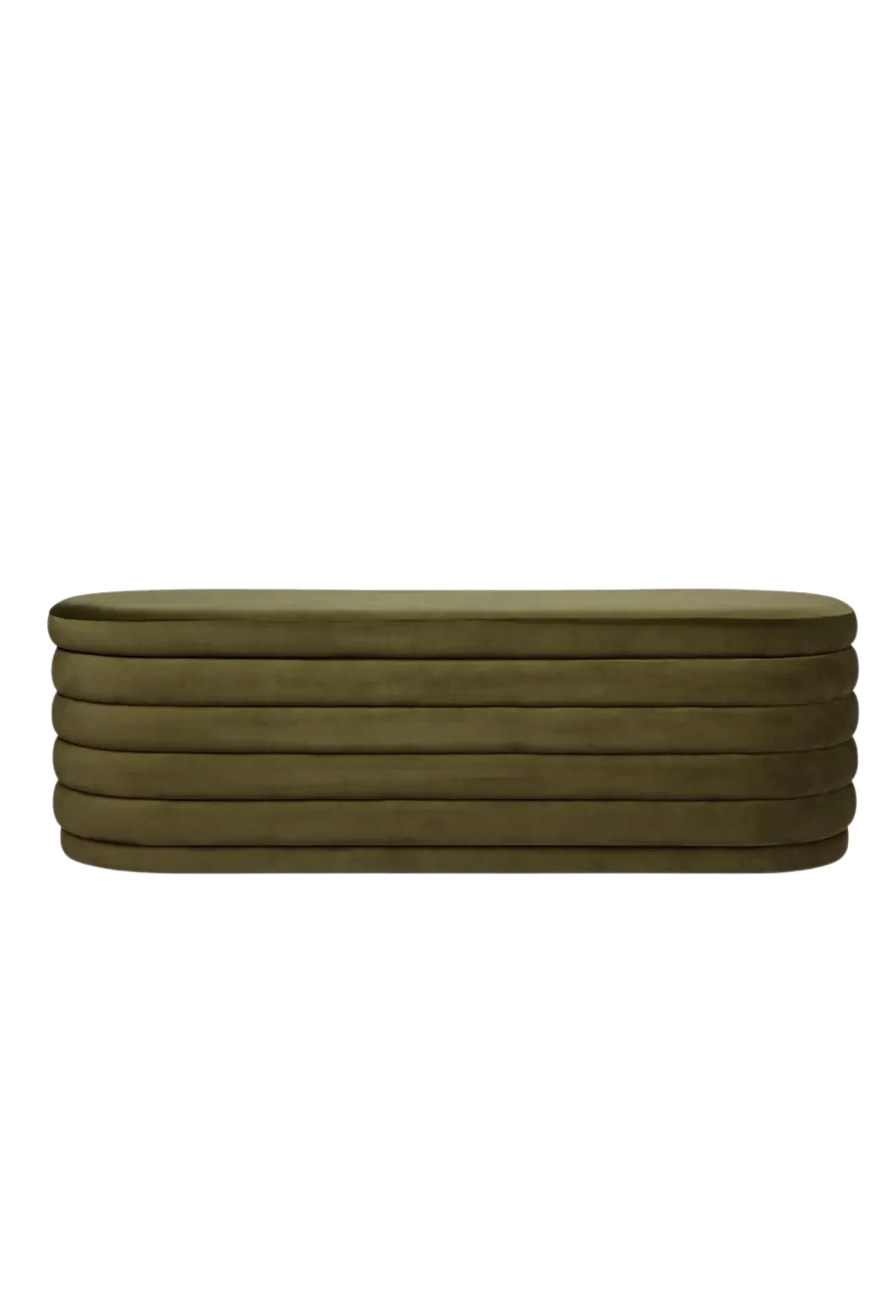 Dessi Storage Bench Ottoman - Olive