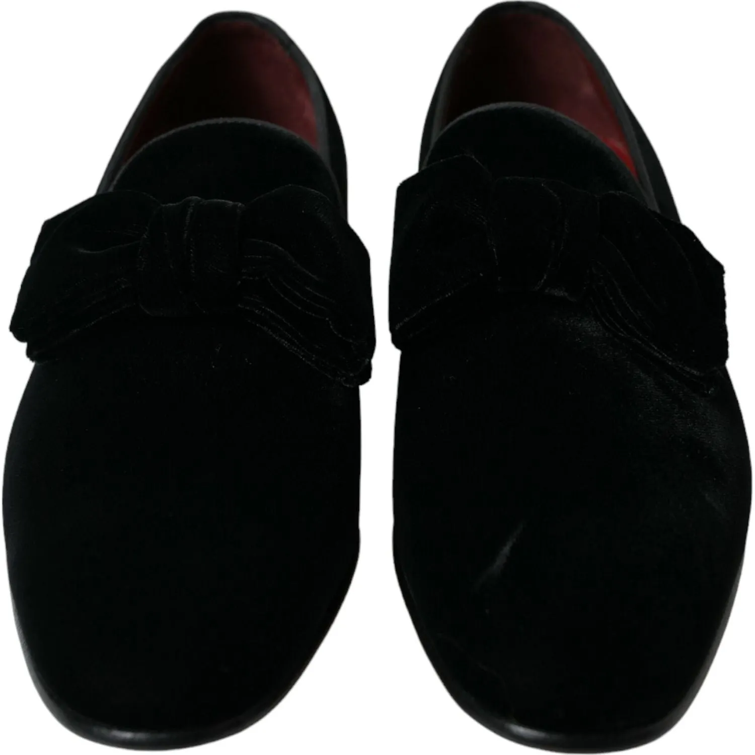 Dolce & Gabbana Elegant Black Velvet Loafers - Men's Luxury Footwear