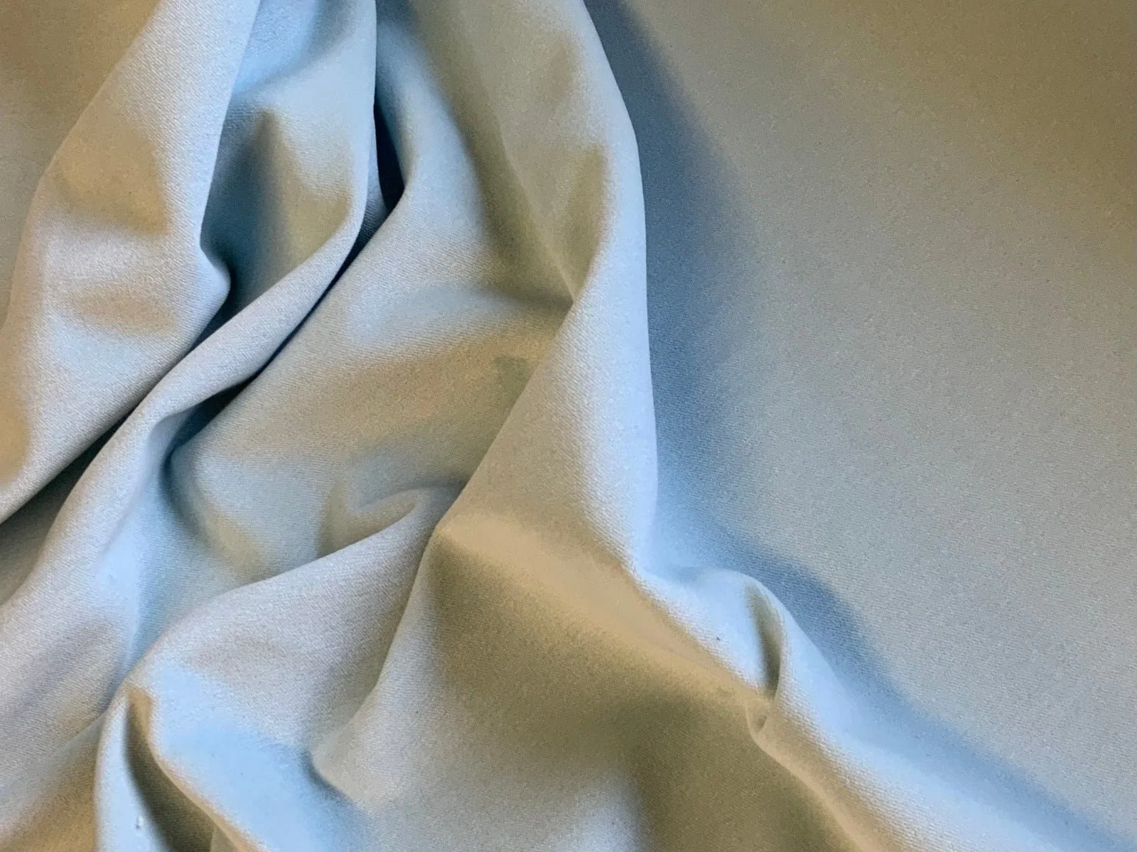 DUCK EGG BLUE - Cotton Dressmaking Velvet Fabric - Lightweight