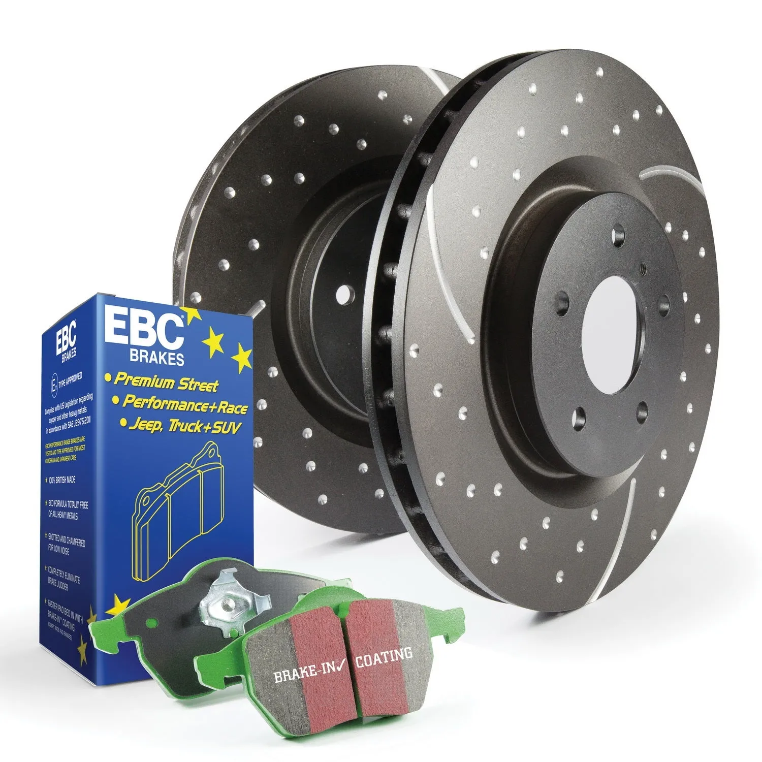 EBC Brakes S10KF1318 S10 Kits Greenstuff 2000 and GD Rotors