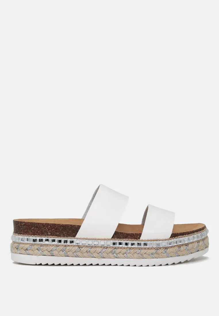 Elsa Double Strap Platform Espadrilles Wedges