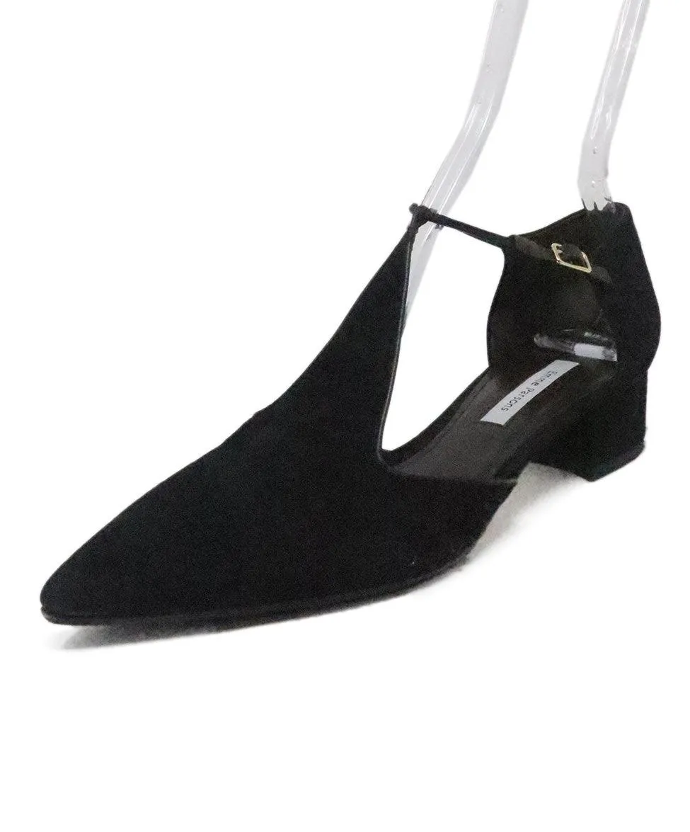 Emme Parsons Black Suede Flats sz 8