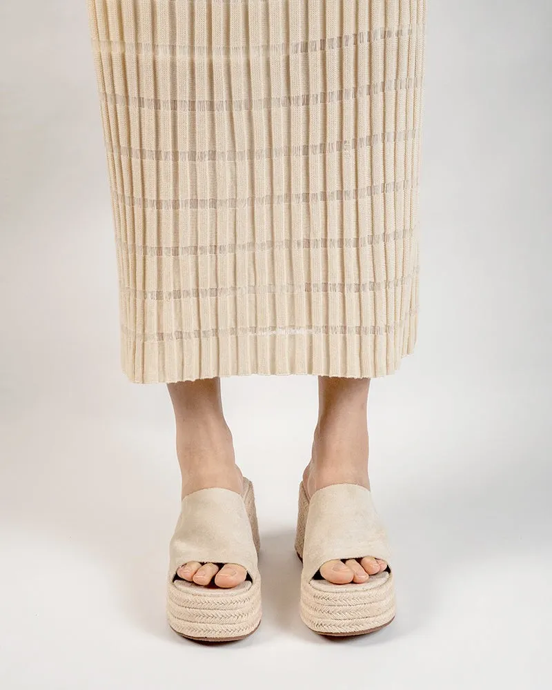 Espadrilles Platform Chunky Heel Slides Wedge Sandals