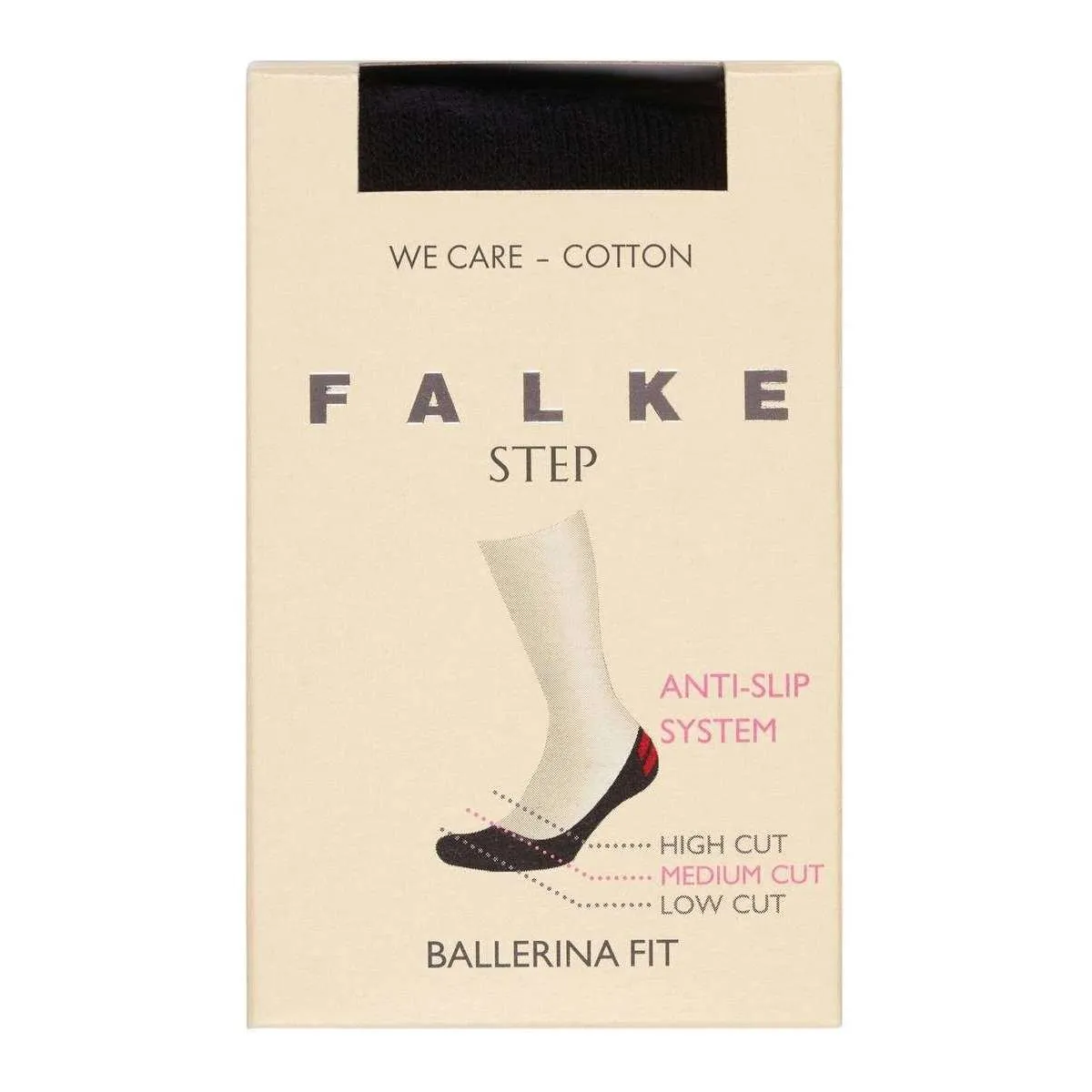 Falke Step Medium Cut No Show Boxed Socks - Black