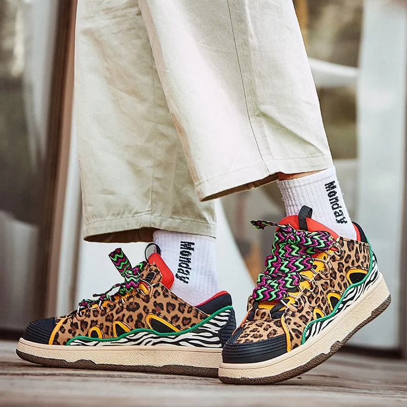 Fashion Leopard Print Designer Shoes Men Women Sneakers High quality Vulcanized Sneakers Man Harajuku Style Low top Men's Shoes