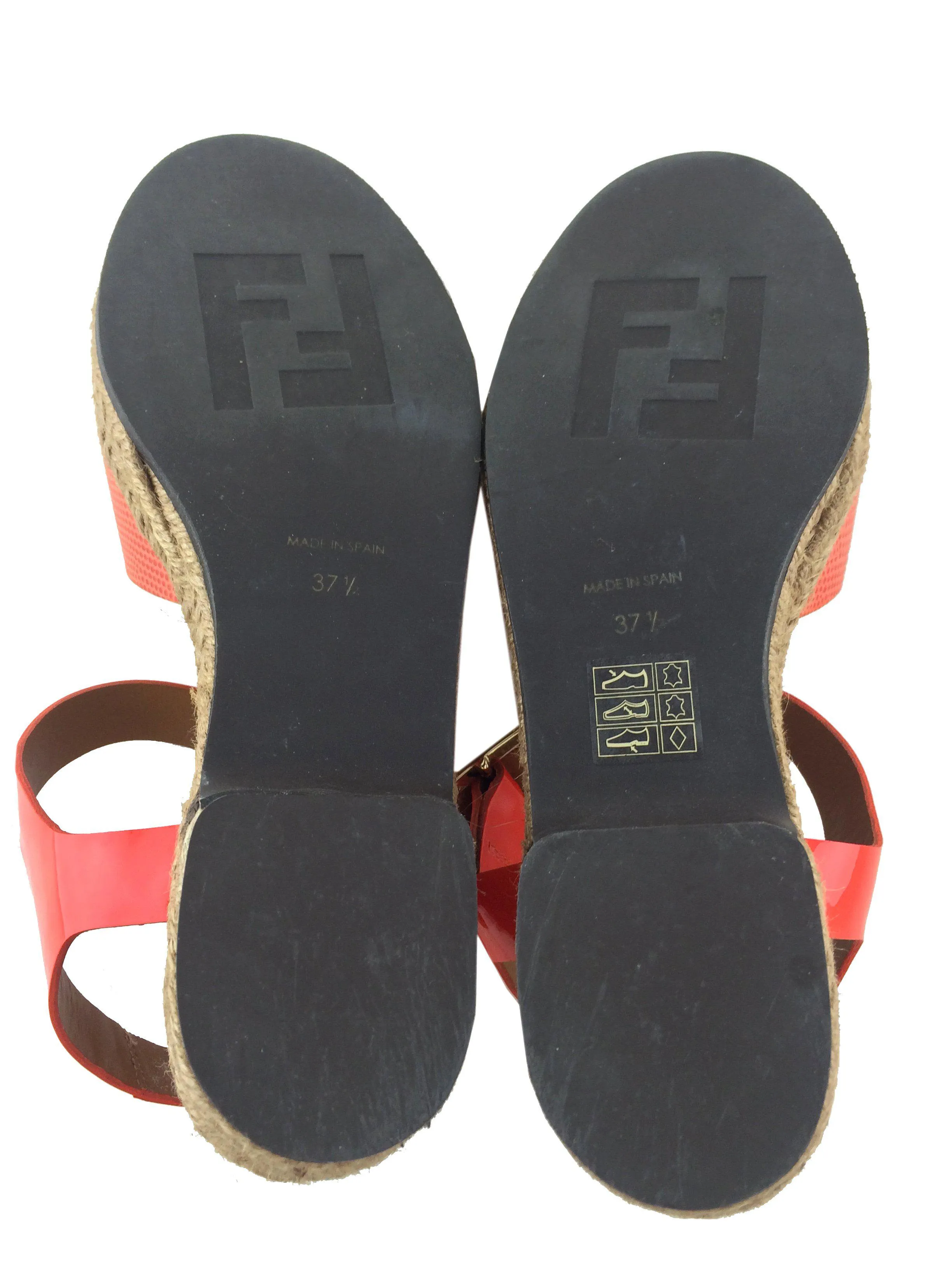 Fendi Calfskin Espadrilles Size 7.5