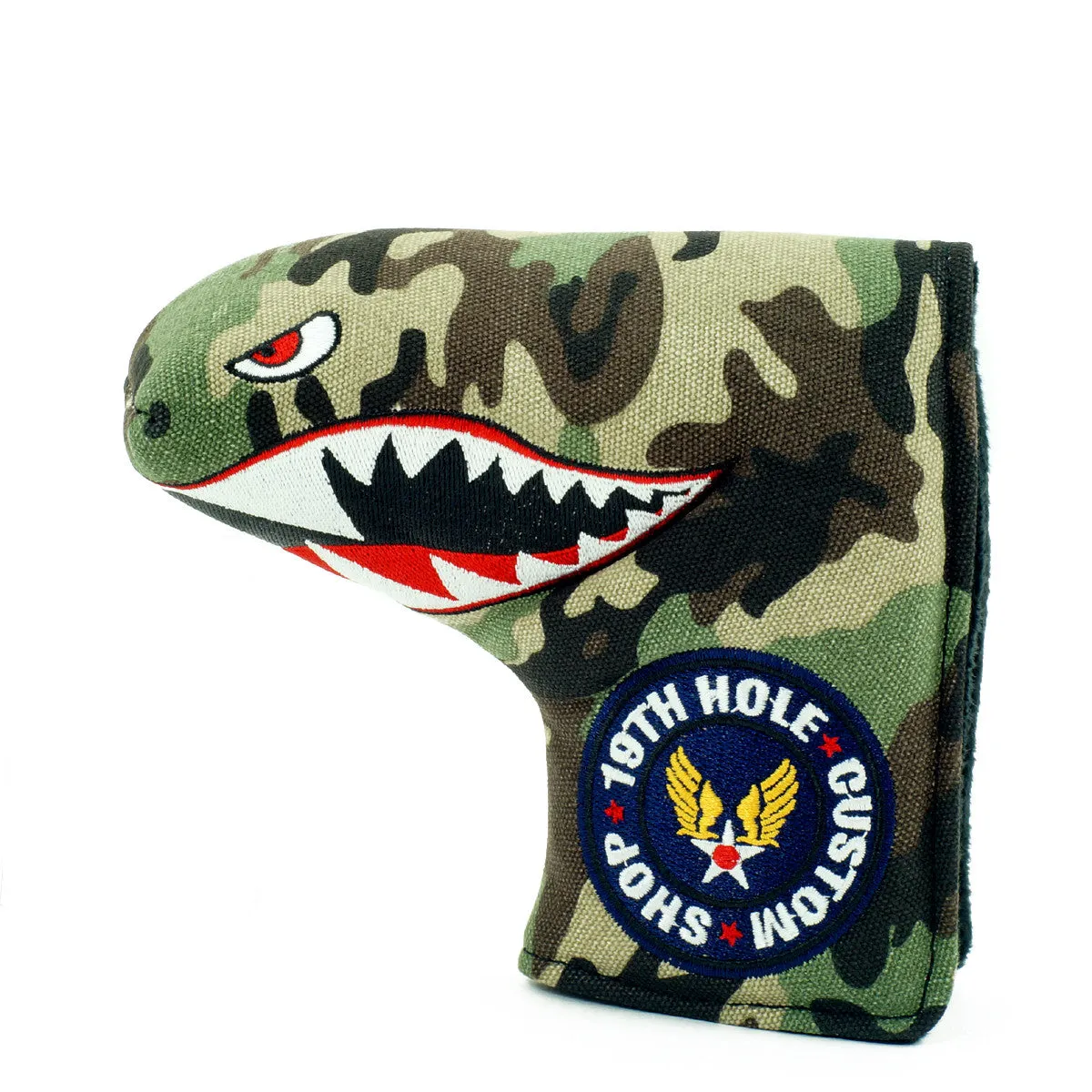 Fighter Plane P-40 Head Cover for Blade and Midsize Mallet Putter, Camouflage