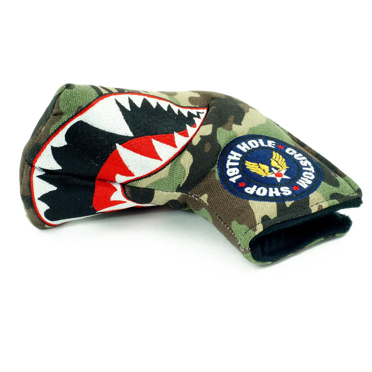 Fighter Plane P-40 Head Cover for Blade and Midsize Mallet Putter, Camouflage