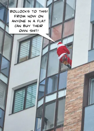 Flats Funny Christmas Card