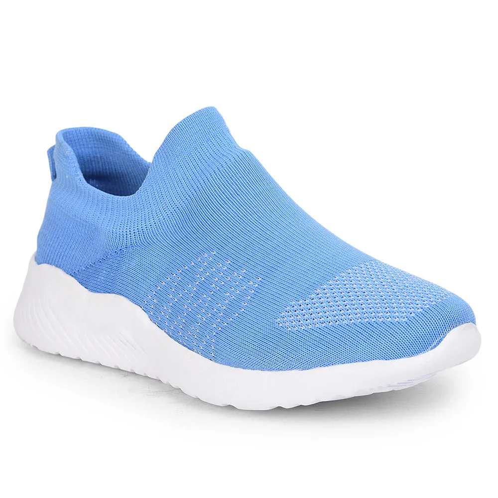 Force 10 Sports Non Lacing Shoe For Ladies ( S.Blue ) Rose-1E By Liberty