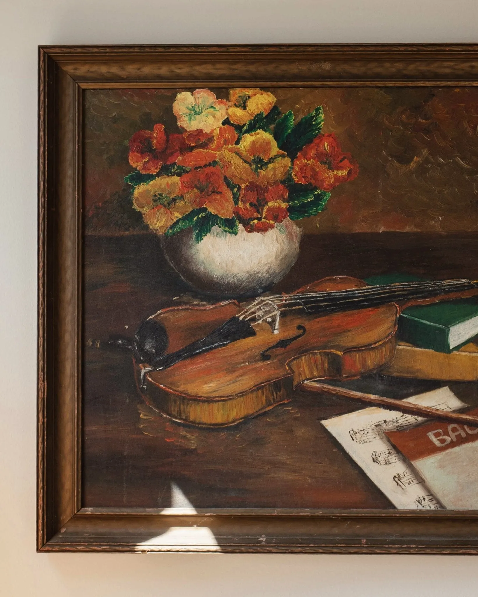 Framed 1960's Still Life Oil Painting