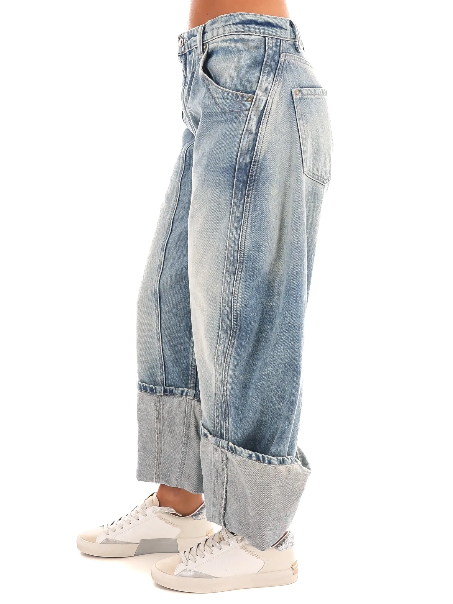 Free People Olsen Cuffed Barrel Jeans