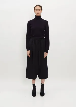 Gabardine Wool Cropped Pants